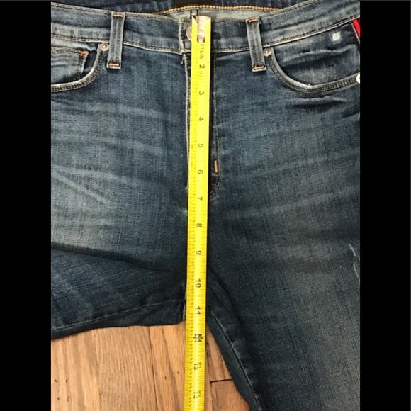 Hudson Zoey High Rise Red Tuxedo stripes Jeans 27 - Picture 10 of 16